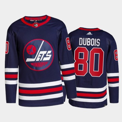 Adidas Winnipeg Jets #80 PierreLuc Dubois Men's 202122 Alternate Authentic NHL Jersey Navy